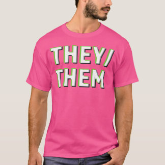 They Them代名詞 アジェンダー ノンバイナリー LGBTQ Optica Tシャツ