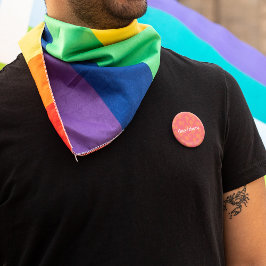 They/them抽象芸術タンジェリンパターンボタン 缶バッジ