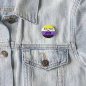 They/Them for Gender Mayhem Button (on Enby flag) 缶バッジ (インサイチュ)