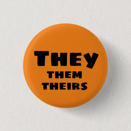 They, Them, Theirs 代名詞ボタン 缶バッジ