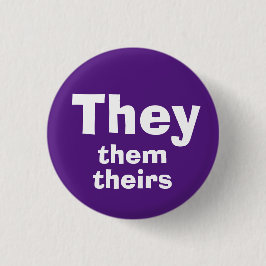 They, Them, Theirs 代名詞ボタン 缶バッジ