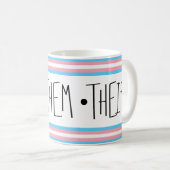 They/Them/Theirs 代名詞 トランスジェンダー コーヒーマグ コーヒーマグカップ (正面右)