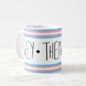 They/Them/Theirs 代名詞 トランスジェンダー コーヒーマグ コーヒーマグカップ (正面左)