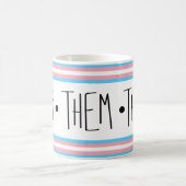 They/Them/Theirs 代名詞 トランスジェンダー コーヒーマグ コーヒーマグカップ (中央)