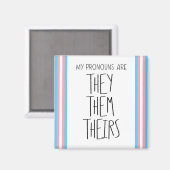 They/Them/Theirs 代名詞 トランスジェンダー マグネット (正面/裏面)