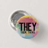 They, Them, Theirs Pronouns Button 缶バッジ (正面&裏面)