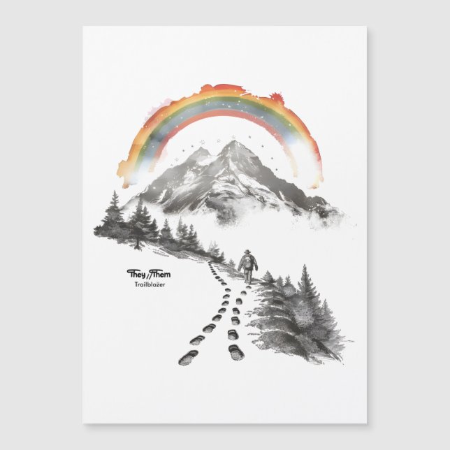 They/Them Trailblazer – LGBTQ Pride Camping Art,  (正面)