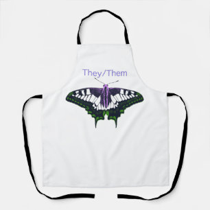 They/Thers非バイナリプライドアゲハチョウ蝶 エプロン