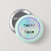 They/Theyレトロのエラーボタン 缶バッジ (正面&裏面)