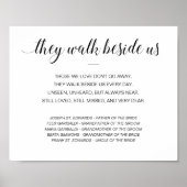 They Walk Beside Us 記念詩 名前 結婚式 ポスター (正面)