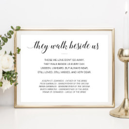They Walk Beside Us 追悼詩 名前 結婚式 ポスター