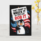 They Want To Wreck It So They Can Rob It Anti Trum カード (黄色い花)