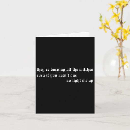 They're Burning All The Witches Apparel  カード (黄色い花)