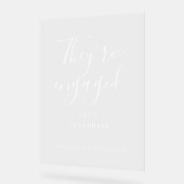 They're engages welcome sign Modern engagement アクリルサイン (傾斜)
