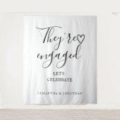 They're engages welcome sign Modern engagement タペストリー (正面)