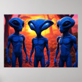They're Here AI Alien Art ポスター (正面)