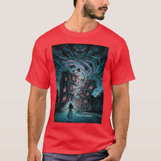 Theyre Here Reimagined Poltergeist Horror Poster f Tシャツ