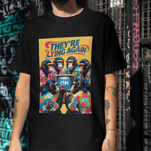 They're Lying Again Tee Fake News Anti War Tシャツ