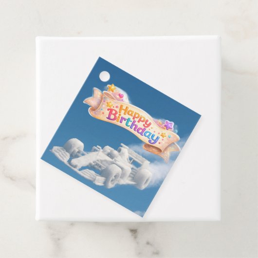 They're racing car cloud square favour tag フェイバータグ (インサイチュ)