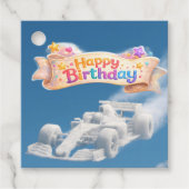 They're racing car cloud square favour tag フェイバータグ (正面)