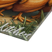 "They've Got a Knife" Personalized Glass  カッティングボード (角)