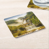 Thi Lor Suの滝|タイ スクエアペーパーコースター (アングル)