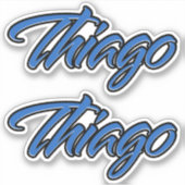 Thiago Name blue Aufkleber Sticker Stickerset シール (正面)