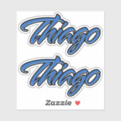 Thiago Name blue Aufkleber Sticker Stickerset シール (シート)