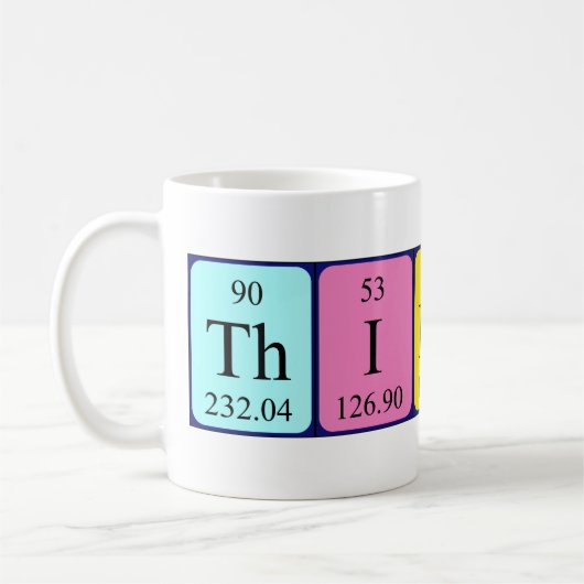 Thibaud定期的なテーブル名mug コーヒーマグカップ (左)