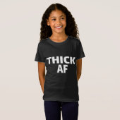 Thiccのランニング服ブラックウォムのための厚いAFアーバン Tシャツ (正面フル)