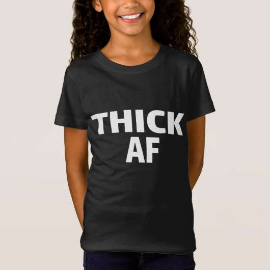 Thiccのランニング服ブラックウォムのための厚いAFアーバン Tシャツ (正面)