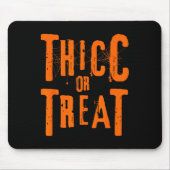 Thiccまたは治療おかしいハロウィーントレーニングフィットネスBod マウスパッド (正面)