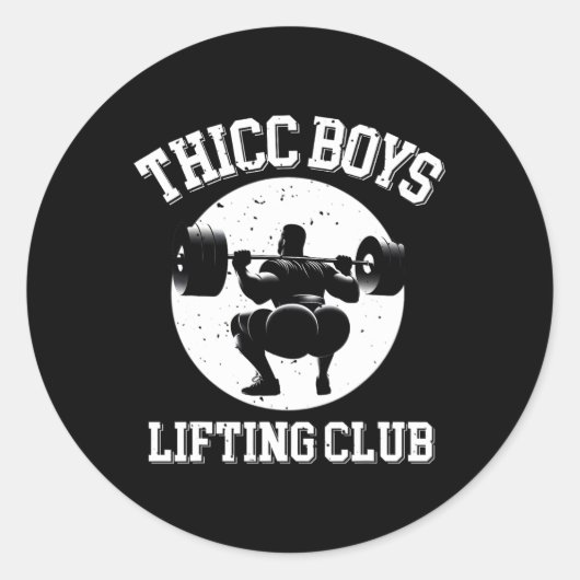 Thiccボーイズリフティングクおもしろいラブジムメンズスクアットボディブ ラウンドシール (正面)