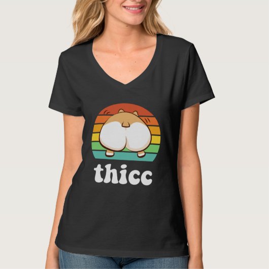 Thicc Corgi Extra Thick Dogs Cute Workout Lifting Tシャツ (正面)