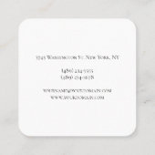 Thick Exclusive Unique Monogram Profile スクエア名刺 (裏面)