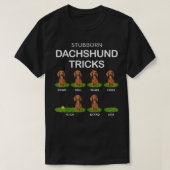 Thick Headed Dog - Funny Long Hair Dachshund for C Tシャツ (デザイン正面)