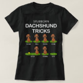 Thick Headed Dog - Funny Long Hair Dachshund for C Tシャツ (デザイン正面)