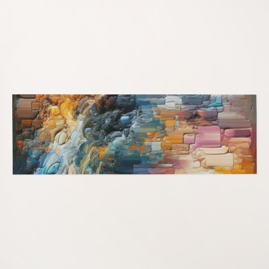 Thick Textured Paint Pattern ヨガマット (裏面(横))