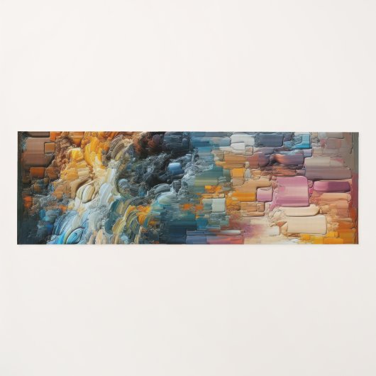 Thick Textured Paint Pattern ヨガマット (正面(横))