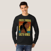 Thick Thighs And Loc'd Vibes Black History Month D Tシャツ (正面フル)