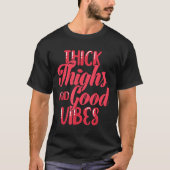 Thick Thighs Fun Tee For Fat Persons - Black, Plus Tシャツ (正面)