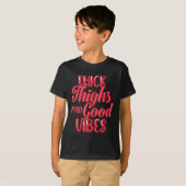 Thick Thighs Fun Tee For Fat Persons - Black, Plus Tシャツ (正面フル)