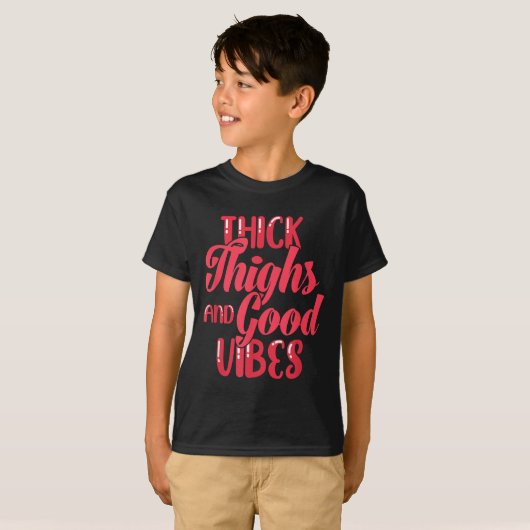 Thick Thighs Fun Tee For Fat Persons - Black, Plus Tシャツ (正面フル)