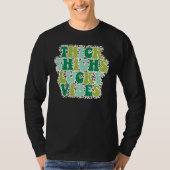 Thick Thighs Lucky Vibes St Patrick's Day leopard Tシャツ (正面)