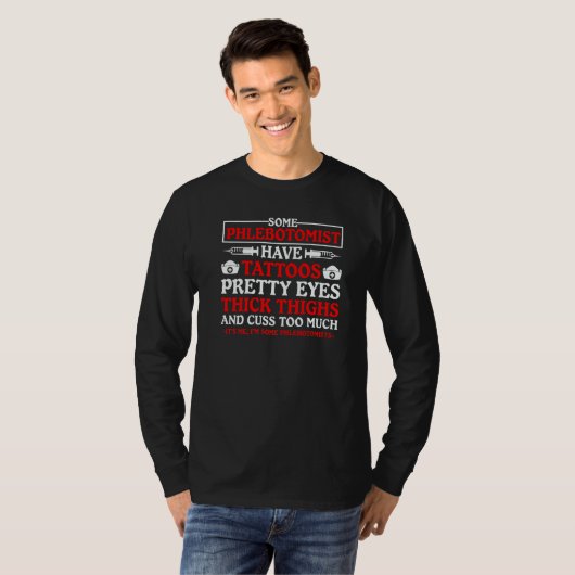 Thick Thighs  Phlebotomist Nurse Technician Women Tシャツ (正面フル)