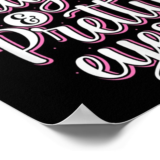 Thick Thighs Pretty Eyes Gym Motivation Quote Work ポスター (角)