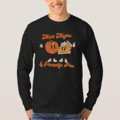 Thick Thighs & Pumpkin Pies Baby Thanksgiving Fall Tシャツ (正面)