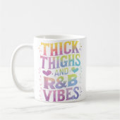 Thick Thighs Rb Vibes コーヒーマグカップ (左)