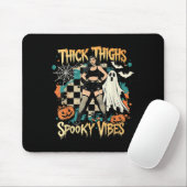 Thick Thighs Soky Vibes Funny Ghost Halloween  マウスパッド (マウス)
