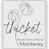 Thicket Urban Micro Farm Monterey ビニールステッカー シール (正面)